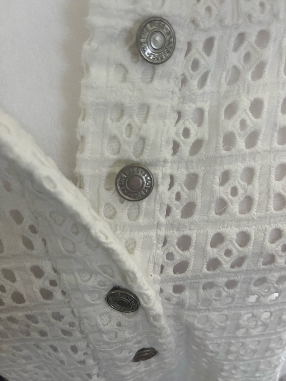 Free People Remino Eyelet Mini Shirt Dress Womens Sz. XL Beach Summer Boho - Picture 6 of 13